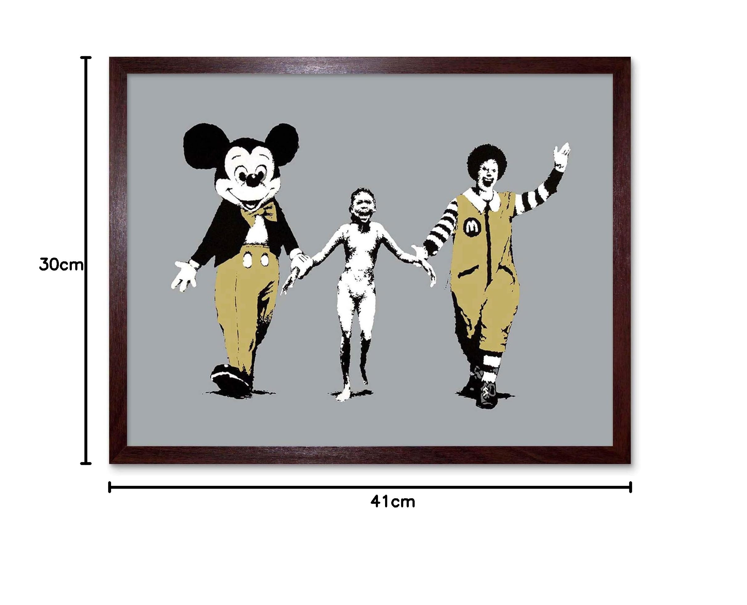 Amazon.co.jp: Banksy Napalm Graffiti Street Art Print Framed
